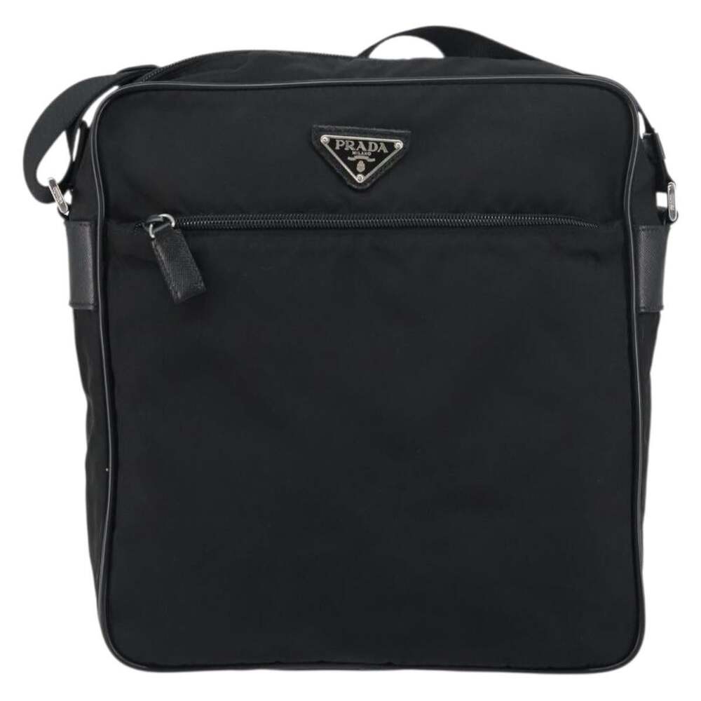 Prada Nylon Shoulder Bag Black